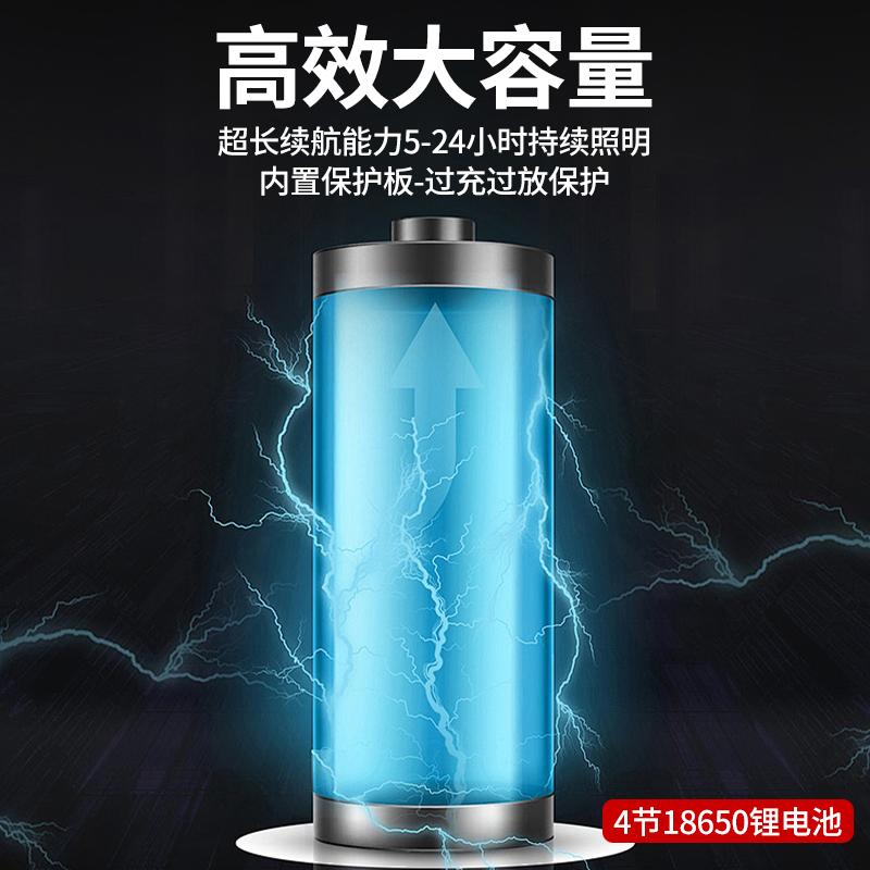 户外露营灯超长续航磁吸充电超亮野营地帐篷灯挂式应急直播照明灯