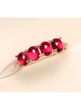 戒指女18k金镶嵌钻石卢比来戒指时尚百搭气质款送女友礼物