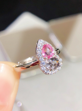 天然尖晶石戒指高净度火彩爆闪颜色浓奢华镶嵌天然宝石支持检测