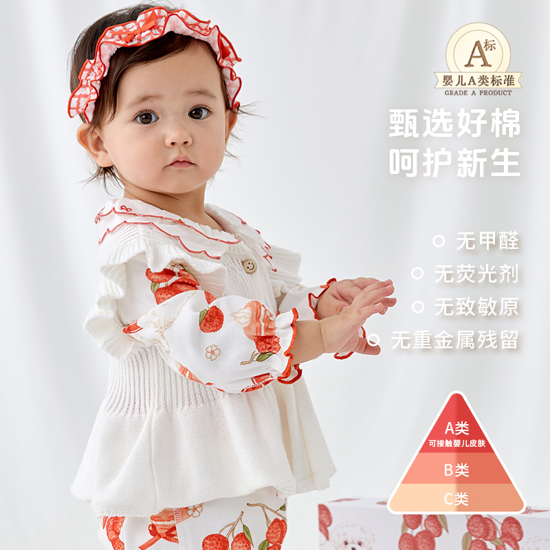 modomoma礼寓新生儿用品婴儿礼盒女宝宝衣服套装初生满月百天礼物