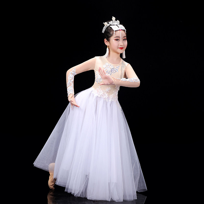 六一儿童民族舞蹈演出服开场舞大摆裙蒙古族额尔古纳河同款表演服,淘宝优惠券,粉丝福利购,淘宝优惠卷