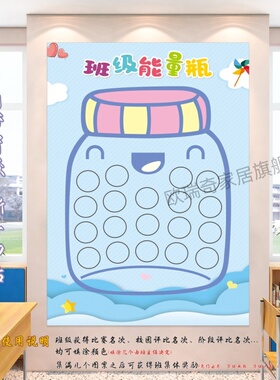 班级能量瓶心愿墙中小学生奖励管理神器表扬文化布置教室装饰墙贴