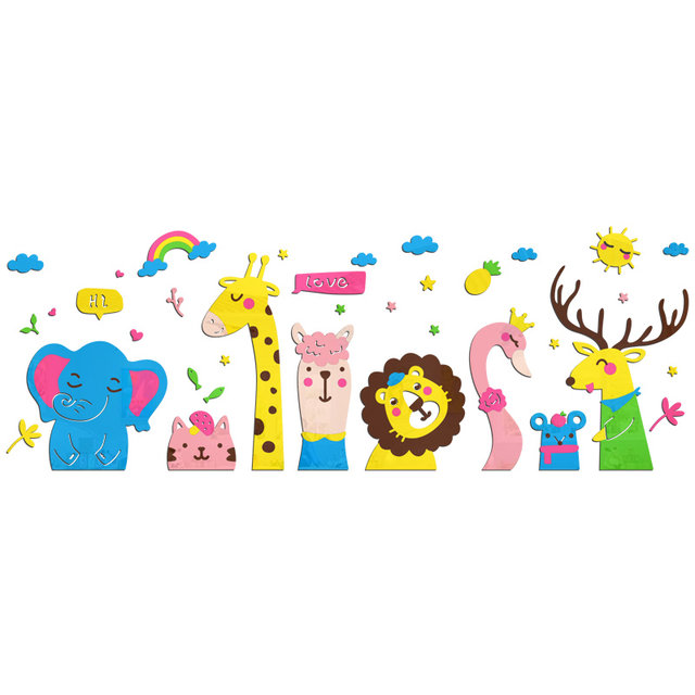 Children's room kindergarten wall decoration 3d stereoscopic 3d