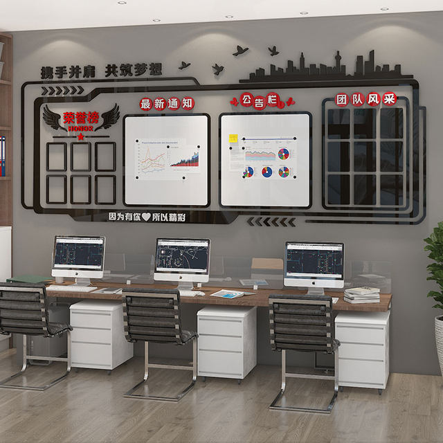 Bulletin board display board employee style display wall