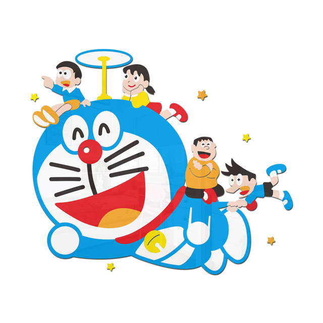 Doraemon 3D three-dimensional children's room sticker painting