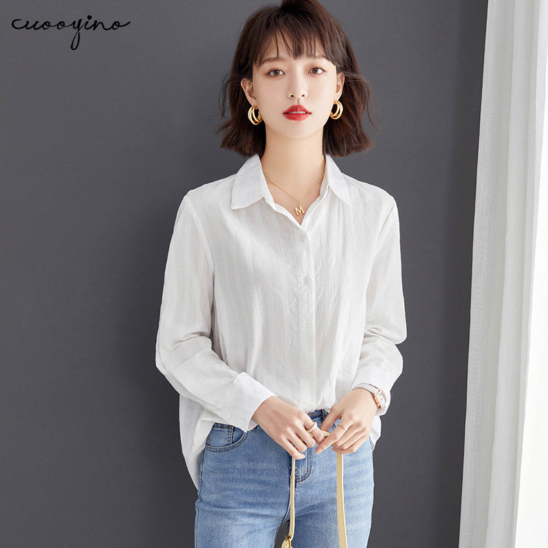 初影温柔系内搭上衣2026春装新款白衬衫女长袖法式别致纯棉衬衣,淘宝优惠券,粉丝福利购,淘宝优惠卷