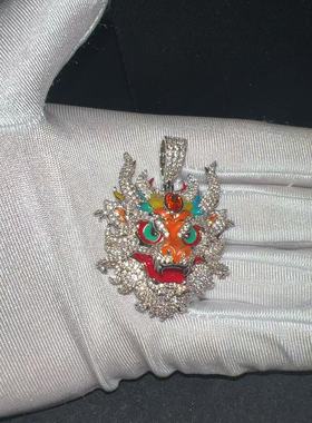 嘻哈吊坠中华小神龙吊坠嘻哈饰品百搭项链