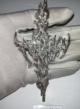 ICED宝剑十字架吊坠嘻哈满钻镶嵌锆石说唱歌手百搭时尚吊坠