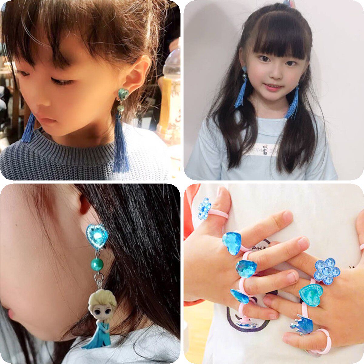 儿童耳环耳夹无耳洞宝宝公主可爱卡通女孩女童假耳坠首饰耳钉饰品,淘宝优惠券,粉丝福利购,淘宝优惠卷