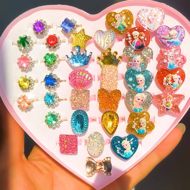 Princess Elsa cartoon ring 36 pieces box
