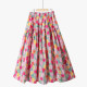 Vacation style printed design slim skirt