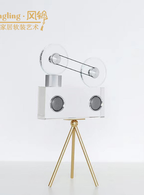 现代简约创意几何摆件样板间售楼处酒店会客厅软装饰品摆设