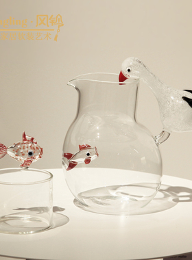 简约现代鹈鹕玻璃水具展厅售楼处样板间酒店会客厅茶几软装