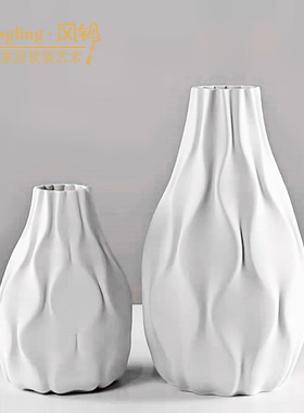 中式网格陶瓷花器摆件酒店会所