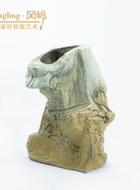 现代简约不规则几何花器酒店民宿样板间客厅花瓶摆件装饰品