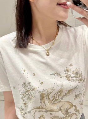 高定对版D家新款CD马蹄项链耳环