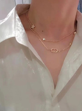 高定版CD字母星星双层项链手链