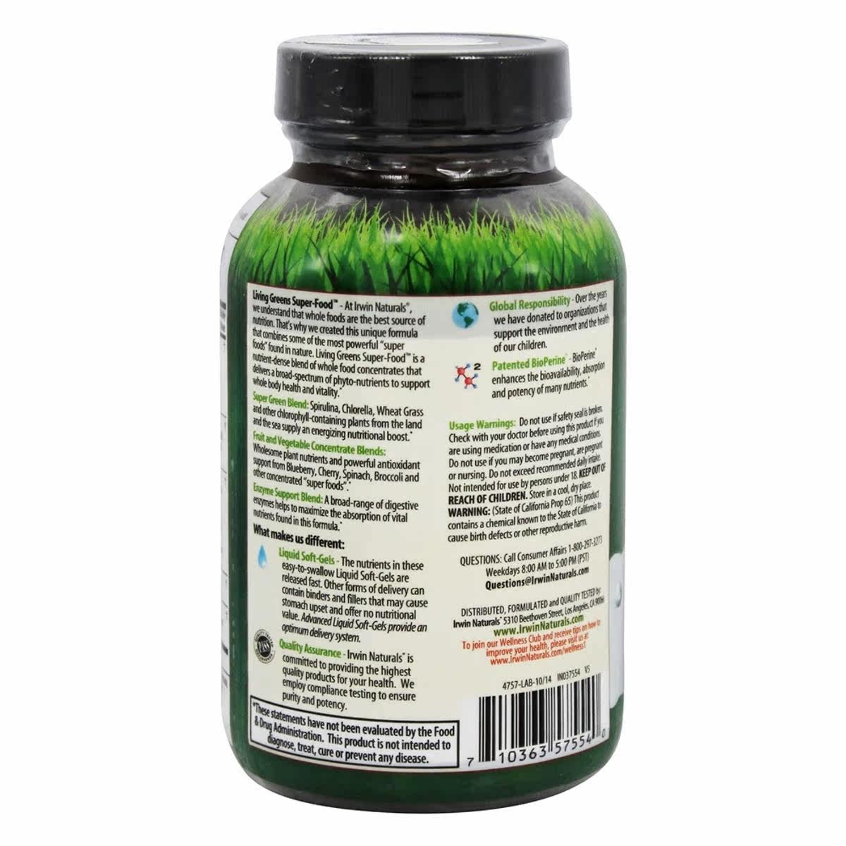 irwin naturals绿色食物精华螺旋藻 LuckyVitamin海外其他膳食营养补充剂