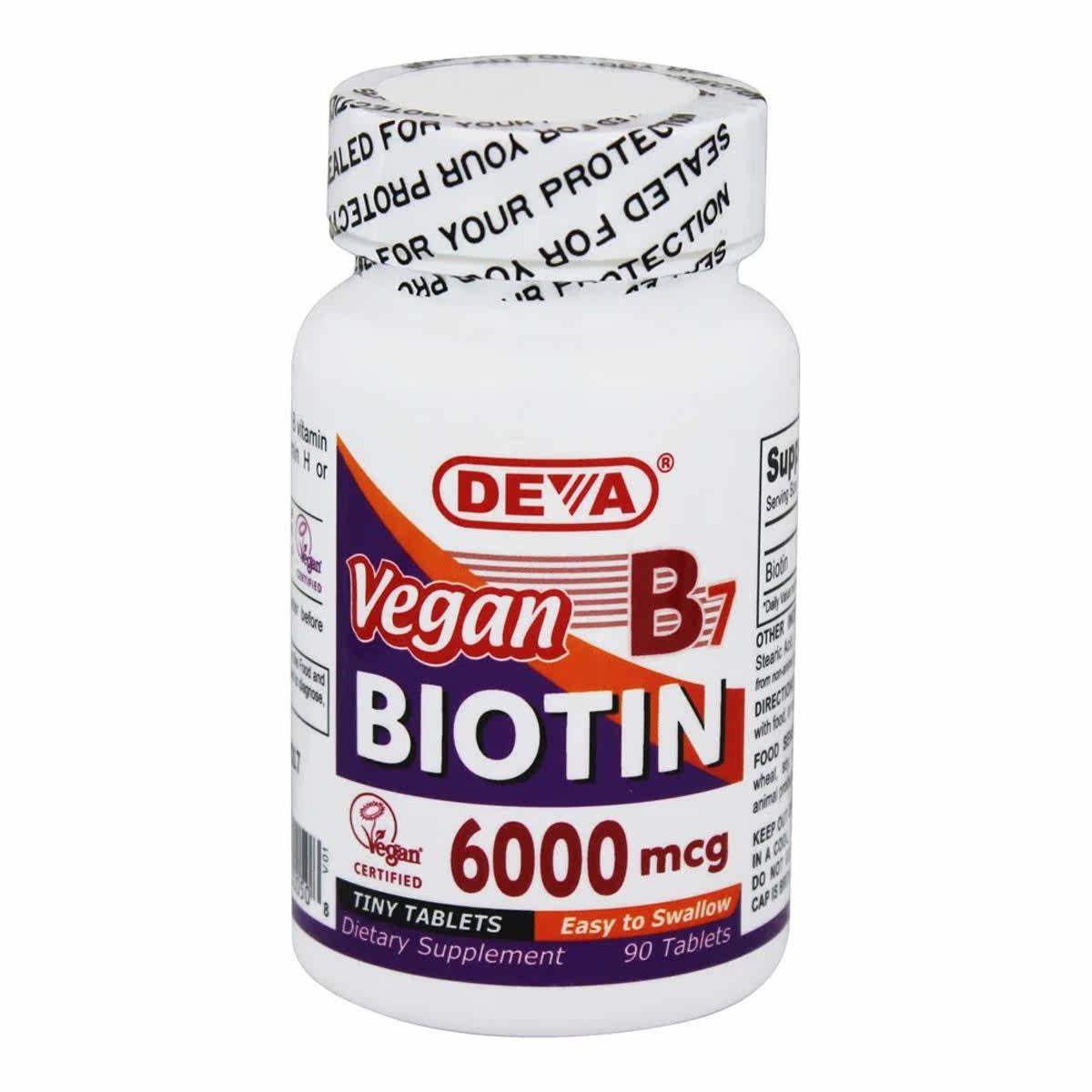 deva nutrition-6000素食生物素 LuckyVitamin海外其他膳食营养补充剂