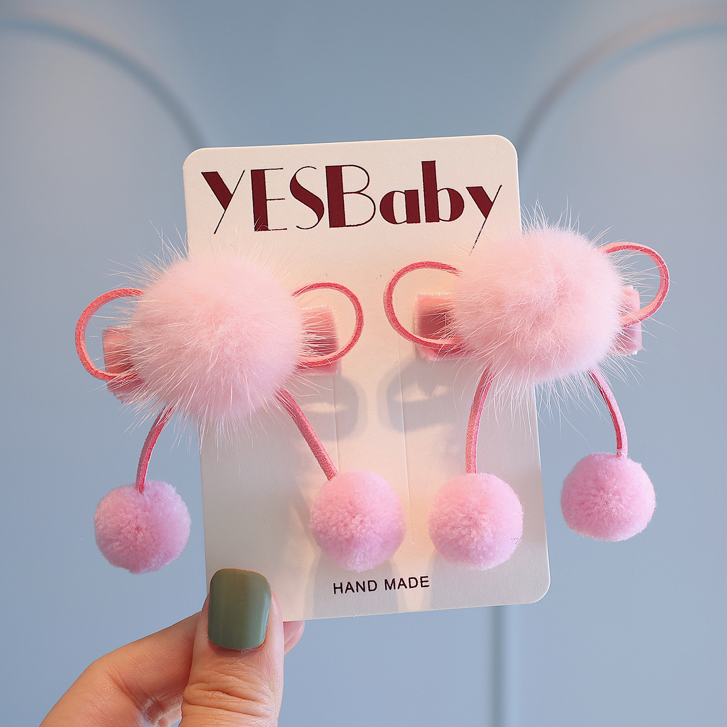 新年喜庆双马尾对夹宝宝可爱毛球蝴蝶结发夹儿童公主顶夹发卡头饰,淘宝优惠券,粉丝福利购,淘宝优惠卷