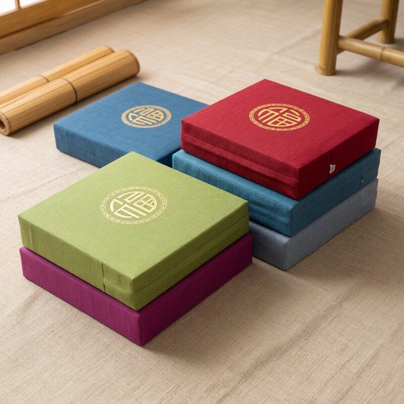 亚麻蒲团坐垫地板可拆洗加厚日式方形客厅卧室榻榻米茶几地上垫子