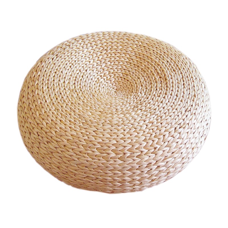 草编蒲团日式坐垫加厚圆形茶道藤编榻榻米瑜伽打坐禅修垫地板坐墩