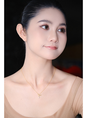 925纯银蝴蝶结项链女款轻奢小众高级感锁骨链新年礼物