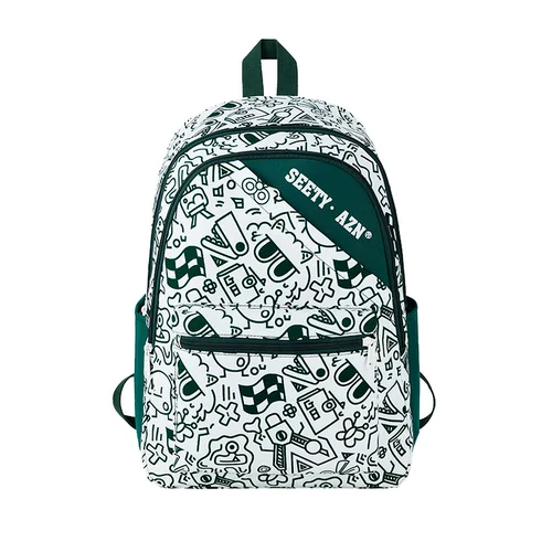 Сумка через плечо, зеленый школьный рюкзак, подходит для студента, для средней школы, в американском стиле