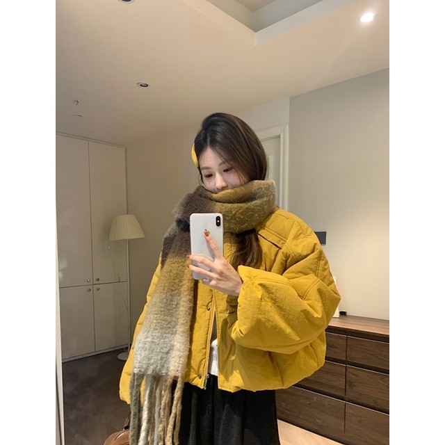 Korean 11 Korean small flower bud sleeve short cotton jacket