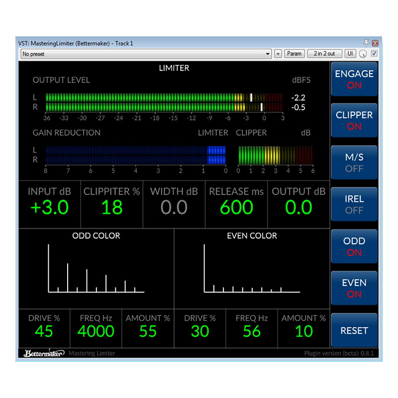 Bettermaker Mastering Limiter 模拟母带限制器 - 图2