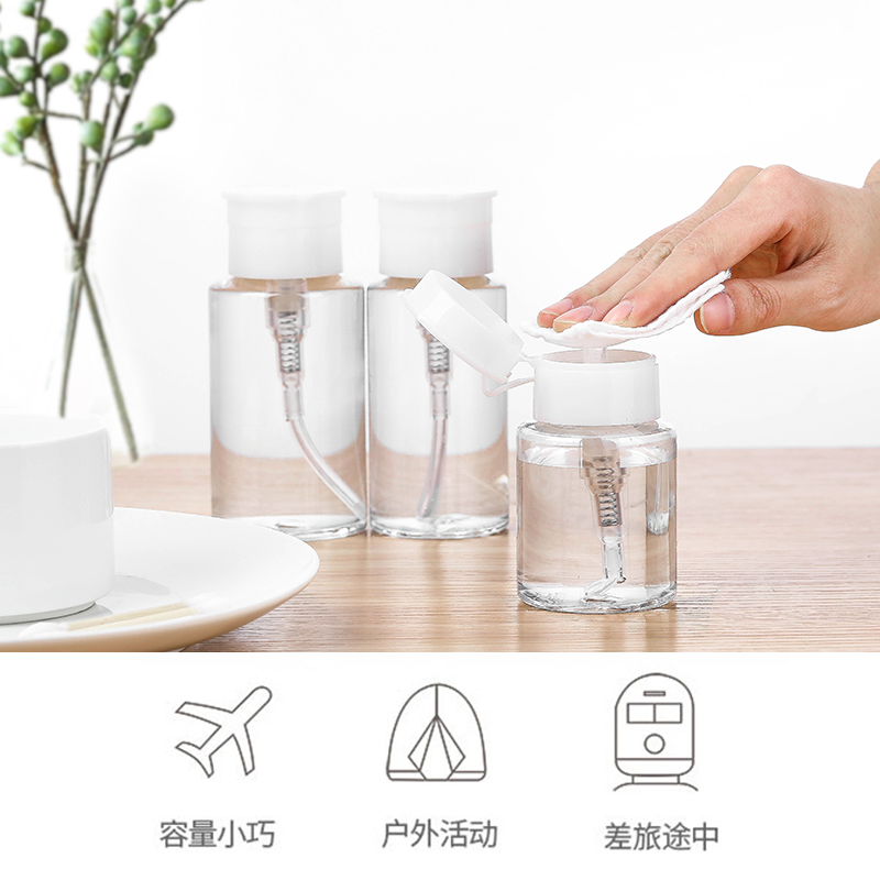 高尊居家日用旗舰店按压式卸妆水分装瓶压取瓶便携补水乳液化妆品挤压小空瓶子大容量2