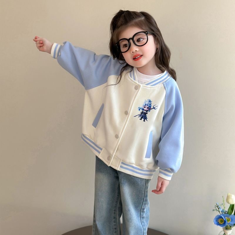 女童哪吒外套春季2025新款宝宝洋气秋装春秋季儿童棒球服女孩上衣,淘宝优惠券,粉丝福利购,淘宝优惠卷