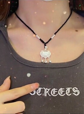 平安锁项链女手工编织绳