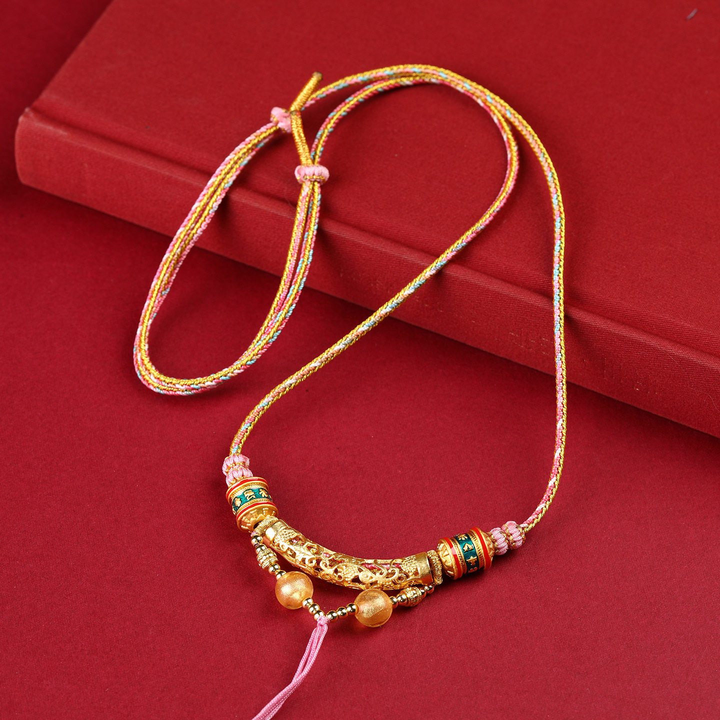 手工编织藏风项链绳男女唐卡扎基拉姆吊坠绳香灰琉璃珠毛衣链锁骨,淘宝优惠券,粉丝福利购,淘宝优惠卷