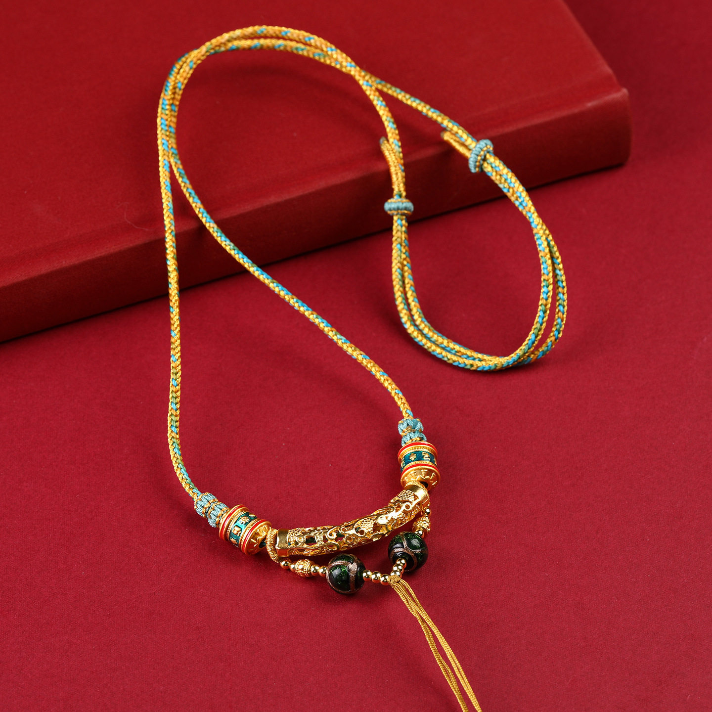 手工编织藏风项链绳男女唐卡扎基拉姆吊坠绳香灰琉璃珠毛衣链锁骨,淘宝优惠券,粉丝福利购,淘宝优惠卷