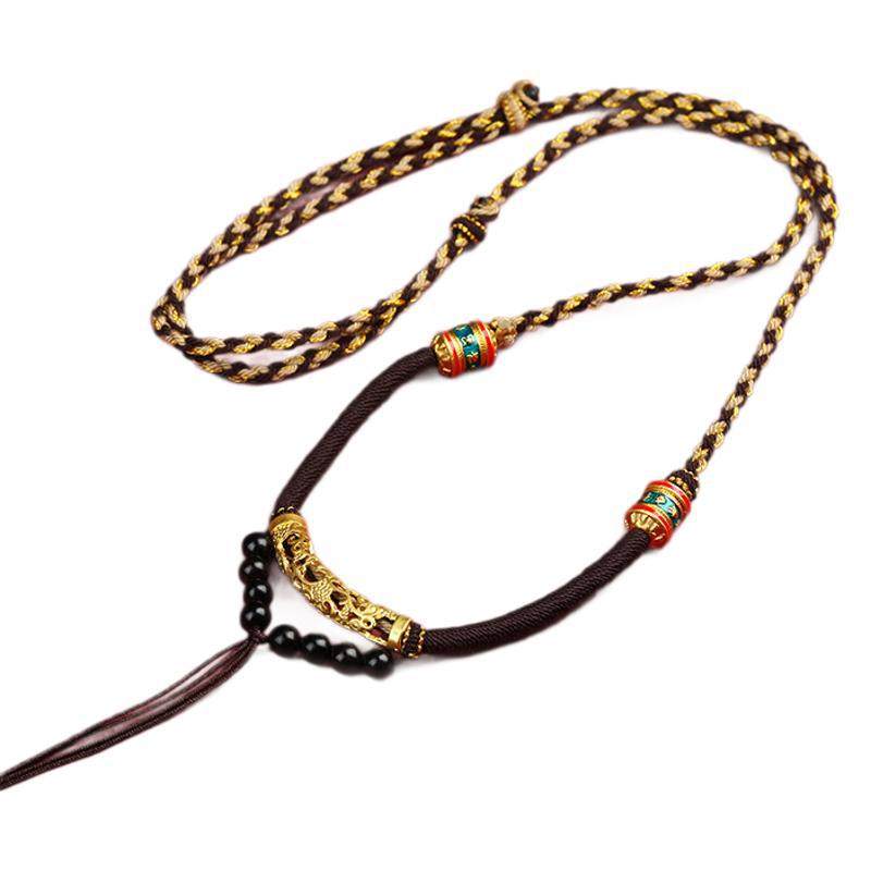 藏式吊坠绳手工编织吊坠挂绳手搓棉线男女款唐卡佛牌挂坠绳锁骨绳,淘宝优惠券,粉丝福利购,淘宝优惠卷