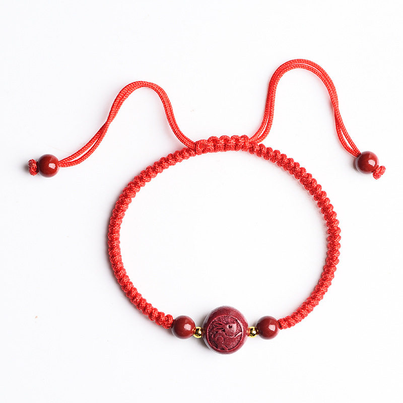 十二生肖朱砂红绳手链女编织手绳本命年男女手工编织手链生肖手链,淘宝优惠券,粉丝福利购,淘宝优惠卷