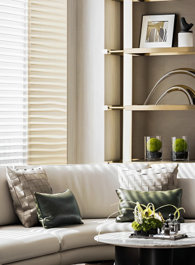 八度空间现代样板间客厅茶几托盘花艺组合软装饰品隔断柜子摆件