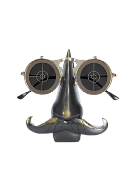 现代简约玻璃台灯卧室床头灯氛围感好物设计师装饰摆件黑白圆形