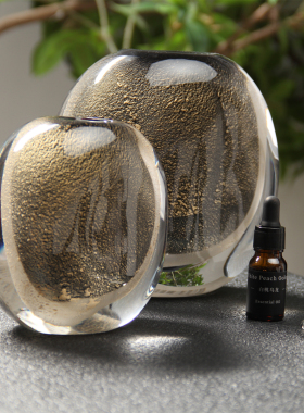 【八度空间】现代简约艺术琉璃创意花器样板间摆件艺术高级感装饰