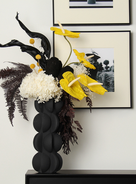 现代轻奢装饰花艺样板间客厅餐边柜花器花瓶售楼部酒店前台摆件