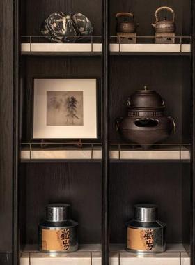 中式茶室茶柜装饰摆件