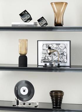 现代简约轻奢玻璃装饰摆件创意静物桌面客厅艺术陈设品