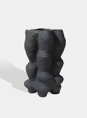 现代轻奢样板间创意豆豆花器金色冰桶组合酒店软装摆件