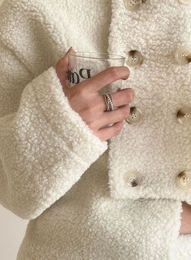 女小众缠绕潮单s925戒指纯银多层