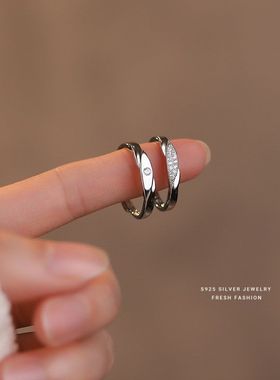 男女波纹情定个性活口终身戒指