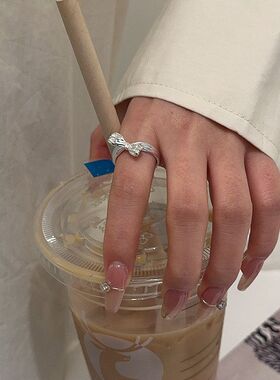 温柔戒指可蝴蝶结设计指环调节