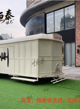 摆件户外蒸汽火车头铁网红招人气