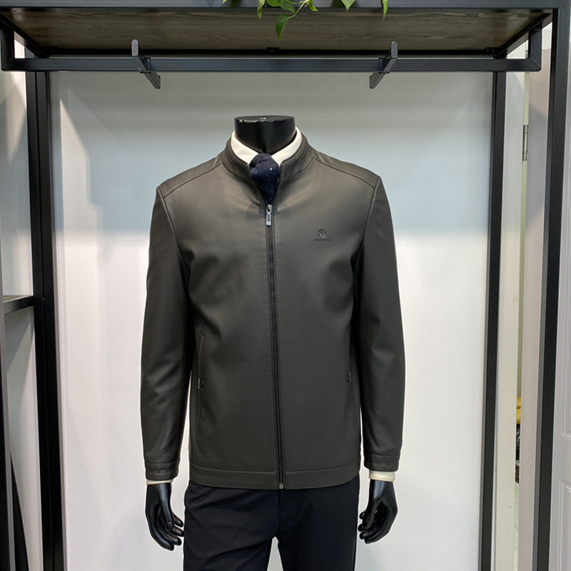 加绒男士立领皮夹克上衣PU皮柔软舒适外套黑色休闲皮衣领佐诺依,淘宝优惠券,粉丝福利购,淘宝优惠卷