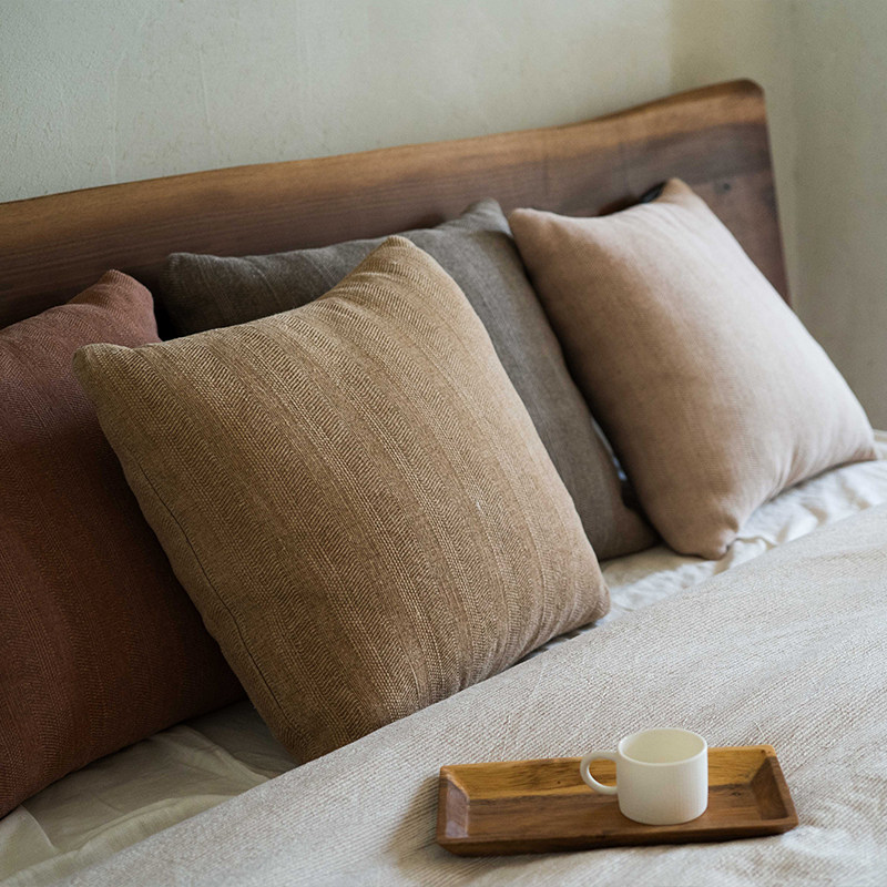 山隐造物亚麻沙发抱枕床头靠垫软包护腰托床上椅子可拆洗支撑日系,淘宝优惠券,粉丝福利购,淘宝优惠卷